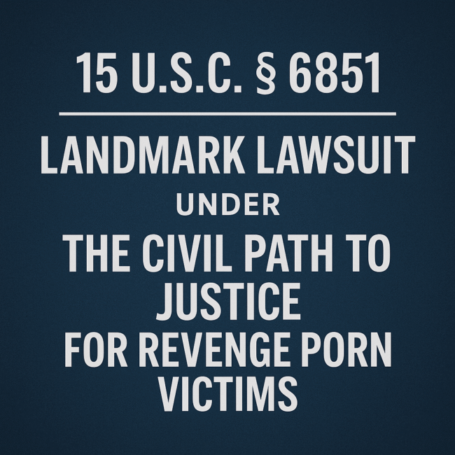 "Featured image for Jane Doe v. Gipson landmark federal revenge porn lawsuit under 15 U.S.C. § 6851"