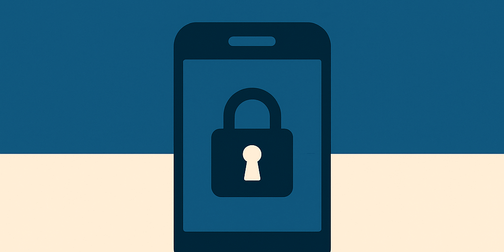 Infographic showing how StopNCII.org helps block intimate images online, with a smartphone and padlock icon, and text about legal help for U.S. victims.
